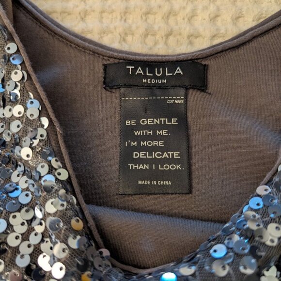 Sequin Tank Top Brown Silver Sequins Size M Party Holiday Top - Picture 8 of 12